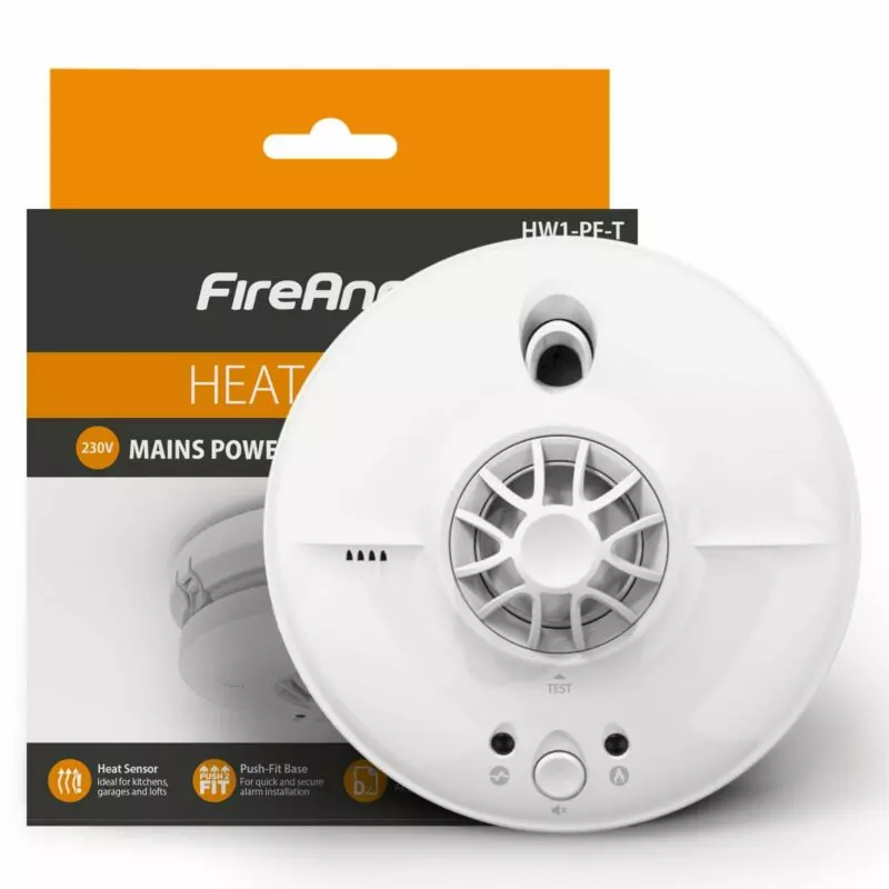 Kitchen Heat Alarm with Push Fit Base