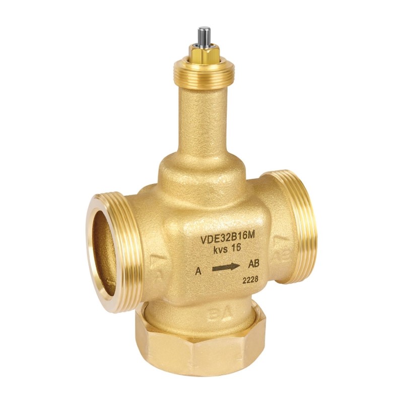 2-way Valve Small, External Thread, DN32, PN16, kvs16, Modulating